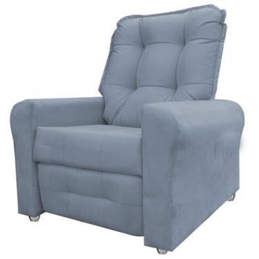 Imagem de Poltrona Reclinavel Sala De Estar Astra Amamentação - Bl Decor, Cinza