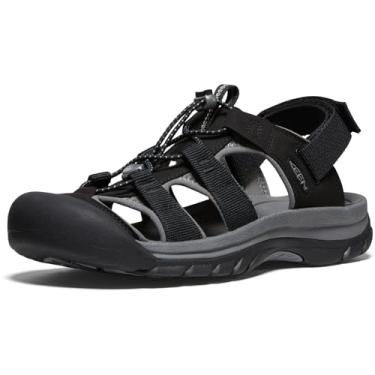 Imagem de KEEN Sandália masculina Rapid H2 fechada para esportes aquáticos, Preto/aço cinza, 44