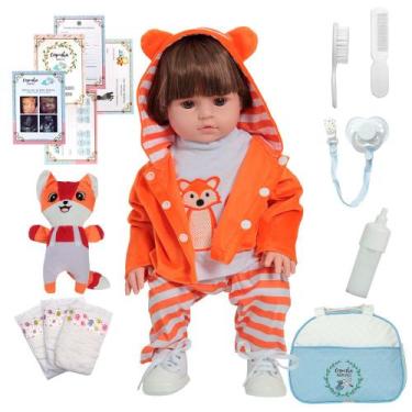 Imagem de Bebê Reborn Masculino Realista Silicone Pode Dar Banho - Cegonha Rebor