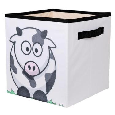 Imagem de Caixa Organizadora de Brinquedos Estampada 28x30x28cm- ESTAMPA: Vaquin