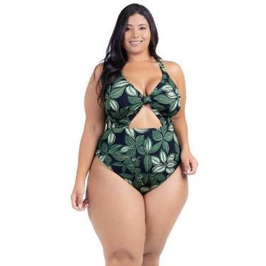 Imagem de Body Plus Size Praia Piscina Com Bojo Reforçado Estampado - HYPE MODAS