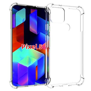 Imagem de USTIYA Capa para Google Pixel 5 TPU quatro cantos capa transparente macia funda