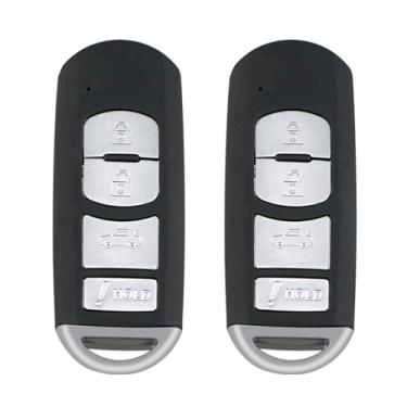 Imagem de Kilessgo Serve para Mazda 3 6 Miata MX-5 2016 2017 2018 2019 Key Fob WAZSKE13D01 WAZSKE13D02 315MHz 4 botões (conjunto de 2)