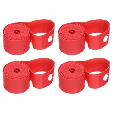 Imagem de HARFINGTON 4 tiras de aro de bicicleta 55,88 cm x 20 mm PVC forro de pneu de bicicleta fita de aro de roda de bicicleta fita de tubo interno antiarranhões protetor de almofada protetora para Road MTB