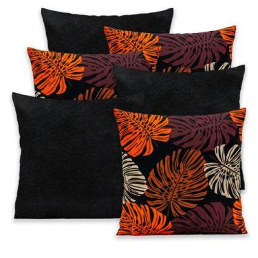 Imagem de Kit 6 Capas de Almofada Lisa e Estampada 40x40cm Zíper Gorgurinho - BE