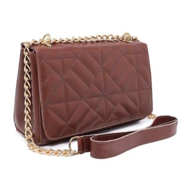 Imagem de Bolsa Feminina Transversal E Lateral De Ombro (Caramelo,Pequena 21cm)