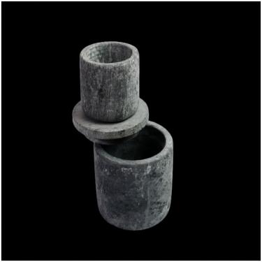 Imagem de Manteigueira Francesa Redonda Servir Decorar Pedra Sabão 9Cm