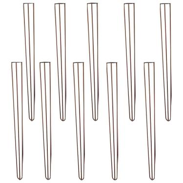 Imagem de Kit 10 Pés De Metal 90 Cm Hairpin Legs Aparador E Mesa De Canto Bronze G41