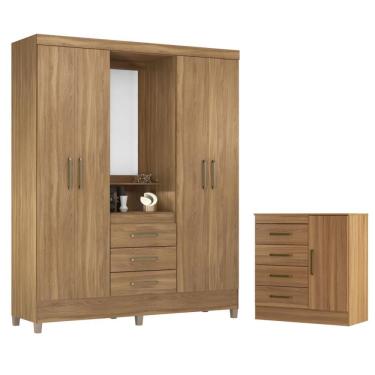 Imagem de Jogo De Quarto Roupeiro E Comoda Munique Amendola