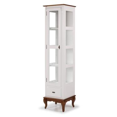 Imagem de Cristaleira Torre Lateral 1 Porta Vidro 1 Gaveta - M560110 Garapa - Verniz