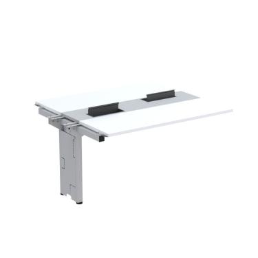 Imagem de Complemento De Mesa Plataforma Para Coworking Para 2 Pessoas 130x120 Branco-cinza