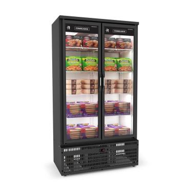 Imagem de Auto-serviço Vanguard Congelados Porta Aquecida 2 Porta -18ºc Asvcg2ppb Preto-branco Refrimate 220v
