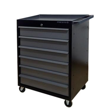 Imagem de Conjunto 2 Carros Profissional 6 Gavetas 1 Bancada Profissional De 110cm Para Ferramentas Presto Preto