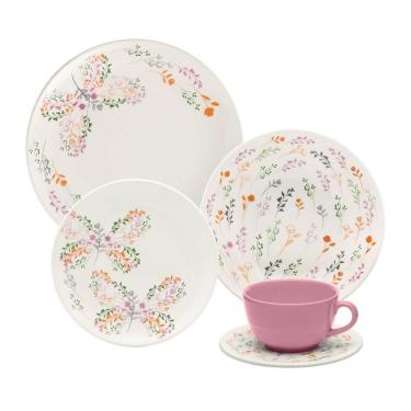 Imagem de Jogo De Jantar Em Cerâmica Unni Com 20 Peças Oxford Jardim Secreto