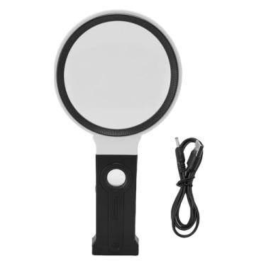 Imagem de 3,5x 25x de Ampliação Dobrável 4 Modos de Iluminação de 110 Mm LED de Mão Iluminada LED, Lupa Com Suporte Robusto Adequado para Leitura, Inspeção, Reparo