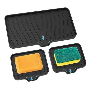 Imagem de YTZOOLL Pacote Com 3 Saboneteiras, Bandeja De Cozinha, Suporte Antiderrapante Drenagem Automática (Mantém A Barra Seca), Bar Para Banheiro