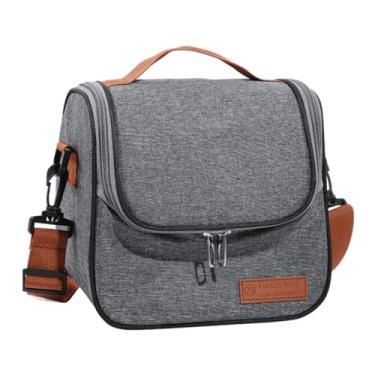 Imagem de Bolsa Lancheira Térmica Com Alça Para Marmita Trabalho Passeios Escola (Cinza)