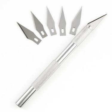 Imagem de Estilete De Precisão Para Corte Bisturi + 5 Lâminas - Criatto, -