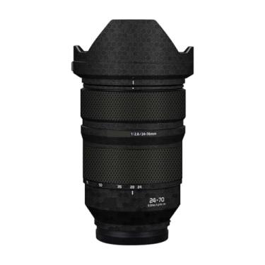 Imagem de Adesivo de câmera antiarranhões com tampa de lente para Panasonic Lumix S 24-70 mm F2.8 Película protetora decalque protetor corporal 24-70 2.8 (preto favo de mel)