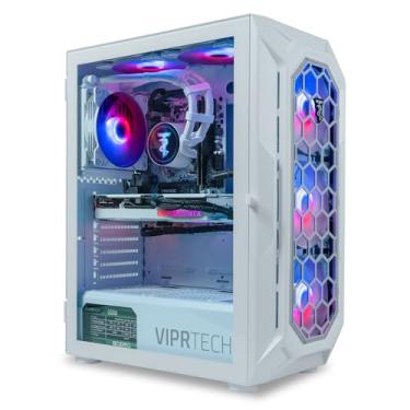 Imagem de ViprTech Ghost 3.0 Liquid-Cooled PC - AMD Ryzen 5 5600X (12-LCore 4.6Ghz), RTX 4060 8GB, 32GB DDR4 3200, 1TB NVMe SSD, VR-Ready, Streaming, WiFi, RGB, Win 11,Gaming Desktop Computer