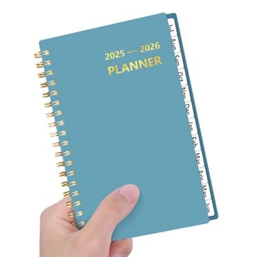 Imagem de HAUTOCO Calendário de bolso 2025-2026 agenda semanal e mensal (julho de 2025 a junho de 2026) encadernação espiral para bolsa 11 x 16 cm, agenda diária de tamanho pequeno com abas, bolsa, capa de PP