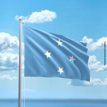 Imagem de Bandeira da Micronésia 80cmx140cm Tecido Oxford 100% Poliéster - Prese