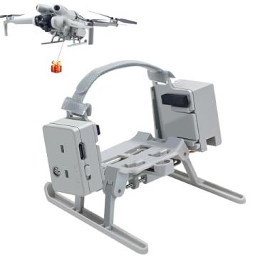 Imagem de LICHIFIT Sistema de drone Airdrop com trem de pouso para DJI Mini 4 Pro lançador sensível à luz, transporte, liberação de carga útil, dispositivo de queda de ar, pernas estendidas