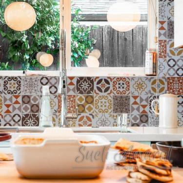 Imagem de Papel Adesivo Parede Backsplash Banheiro/cozinha Azulejo Portugues Lav