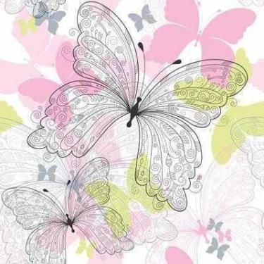 Imagem de Papel de Parede Adesivo Borboleta 210111 0,58x3,00M - Adesivo BR