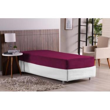 Imagem de Lençol Solteiro Com Elástico Para Cama Box Plush Mantinha Macio Avulso