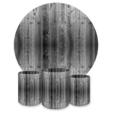 Imagem de Capas Para Painéis + Capas Cilindros Para Festas Tema Madeira(Normal,Kit Completo | 3144)
