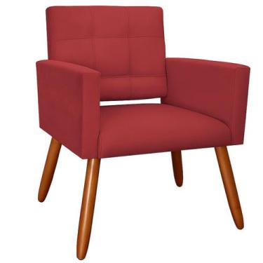 Imagem de Poltrona Para Sala Decorativa Mya Confortável Reforçada Suede - Divani