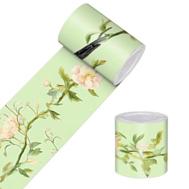 Imagem de HOMETITUTE Borda de papel de parede autoadesiva para decoração de parede com detalhes florais de pássaros para quarto, varanda, sala de estar, cozinha, espelho, moldura, borda de prateleira, 10 x 496