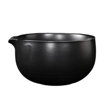 Imagem de Ｂｅｓｇａ Tigela de cerâmica para misturar Matcha Chawan, presente decorativo de inauguração de casa, xícara de chá tradicional, ferramenta para fazer chá para, Preto