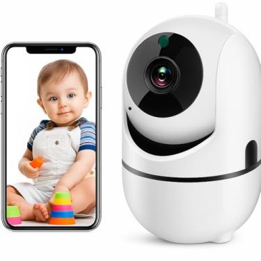 Imagem de Camera Ip Wifi Giratória 1080p Estilo Babá Eletrônica Com Visão Noturna e Alerta De Movimento Microfone Infravermelho Sem Fio com App Câmera Panorâmica Detecção de Movimento - Premium