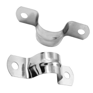 Imagem de Biaungdo 50 peças M20 correia rígida para tubos, aço inoxidável de 3/10.2 cm, alça de dois furos, braçadeiras de tubulação, braçadeiras de conduíte resistentes, clipe de tubo de tensão, grampo de cabo