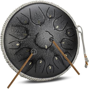 Imagem de 15 Notas 14 Polegadas Conjunto De Bateria De Língua De Aço D Instrumento De Percussão Chave Para Ioga Meditação Entretenimento Concerto Educação Musical Com Bolsa De Viagem E Ma, Pink