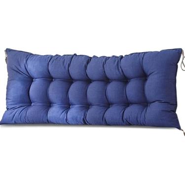 Imagem de Almofada Beh Impermeável Para Interior E Exterior, Almofada S, Almofada De Assento De Baloiço Beh Para Pátio De Espreguiçadeira Jardim Espreguiçadeira Beh, Sofá De Sofá, Blue, 120cm