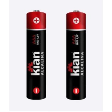 Imagem de Pilha Alcalina Aaa Lr03 1,5V Palito Kian Com 02 Unidades