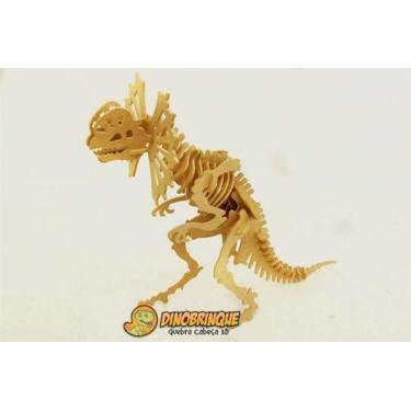 Imagem de Quebra-Cabeça 3D  DINOSSAURO DILOFOSSAURO 40 peças em MDF - DINOBRINQU