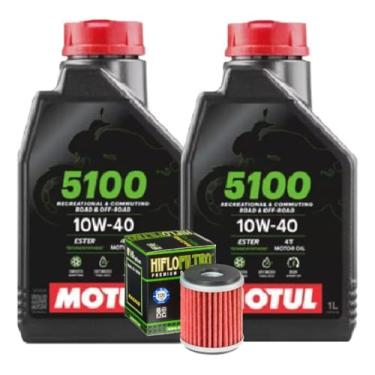 Imagem de Kit Troca Óleo 5100 10w40 2L + Filtro De Óleo HIFLO