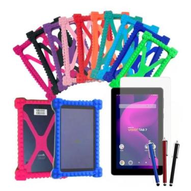 Imagem de Kit Capa Anti-Impacto Infantil para Tablet Positivo Vision 7 + Películ