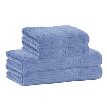 Imagem de JOGO TOALHA DE BANHO 4 PEÇAS FIO PENTEADO - BUDDEMEYER: Azul 1250