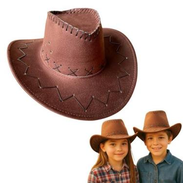 Imagem de Chapéu de Cowboy Western Suede Marrom Escuro - Infantil - Extra Festas