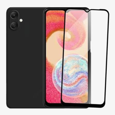Imagem de Capinha Para Galaxy A04E Capa Preta Premium Proteção Câmera + Película de Vidro 3D Anti Impacto