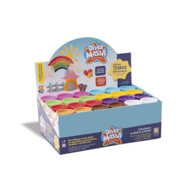 Imagem de Kit com 12 unidades de Massinha de ModelarCores Sortidas Diver Massa D