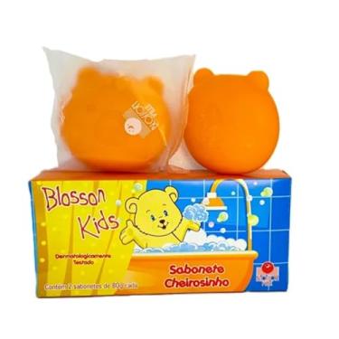 Imagem de Blosson Ville Sabonete Infantil Laranjinha, 2 Unidades de 80g, Formato Divertido