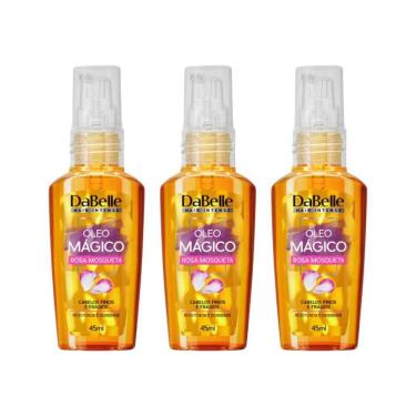 Imagem de Oleo Capilar Dabelle 45Ml Rosa Mosqueta - Kit Com 3Un