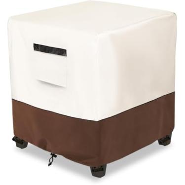 Imagem de Capa de mesa lateral pequena à prova d'água, capas quadradas para uso externo, capa de mesa lateral de vime 600D resistente, serve para mesa quadrada e proteção de móveis para todos os climas. 66 cm L