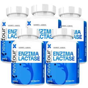Imagem de Enzima Lactase Kit Com 5 Potes Com Total De 150 Cápsulas - New Four